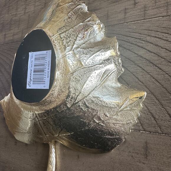 Gold Leaf Trinket Dish Plate Platter - Picture 4 of 4